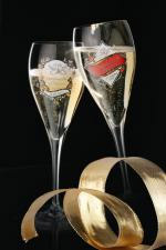 photo de flutes de champagne pour l'anniversaire de Christelle